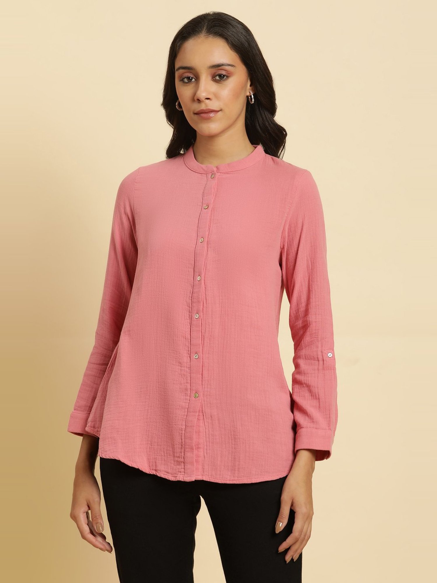 W Pink Cotton Top