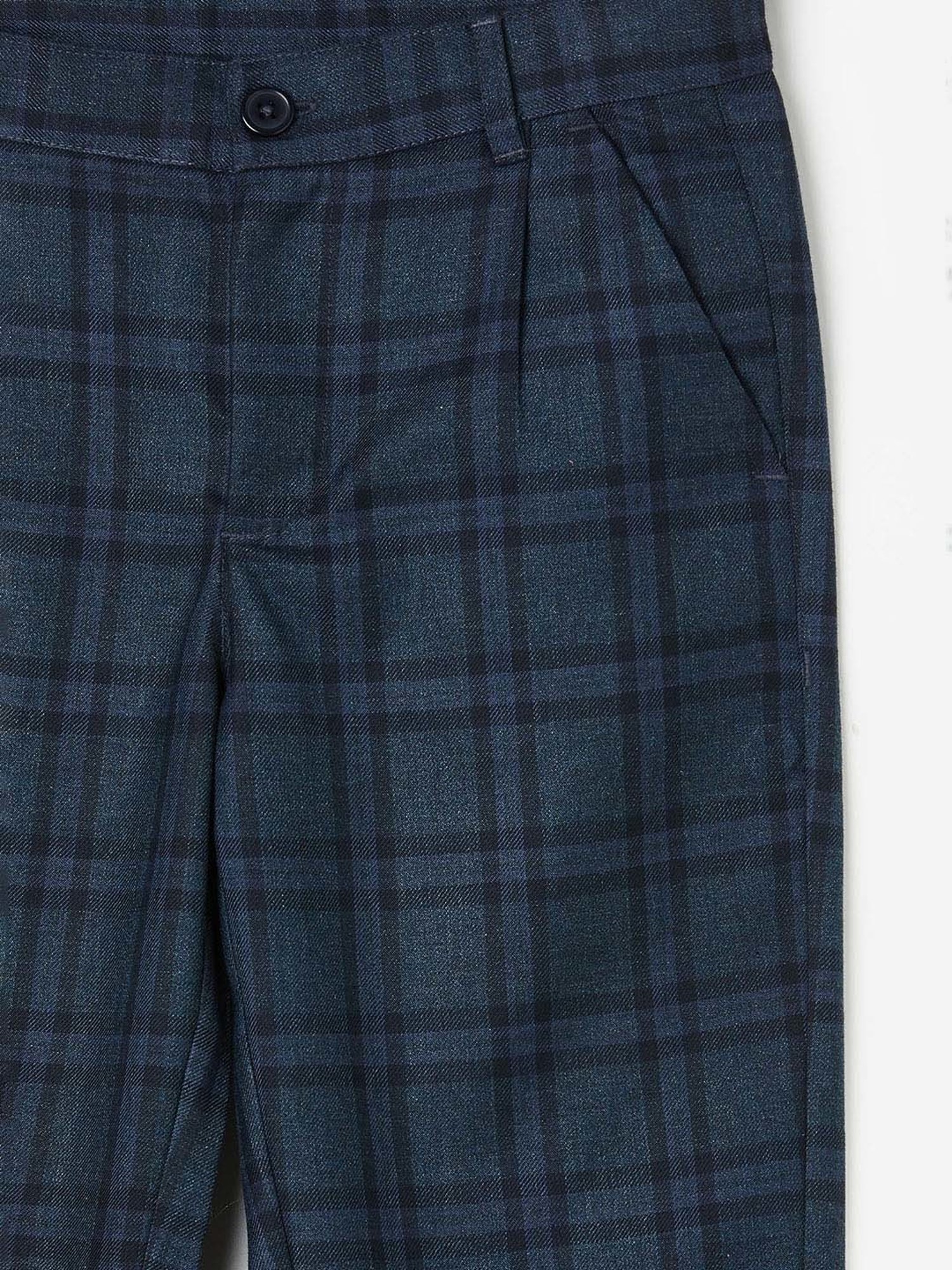 Fame Forever by Lifestyle Boys Navy Chequered Pants