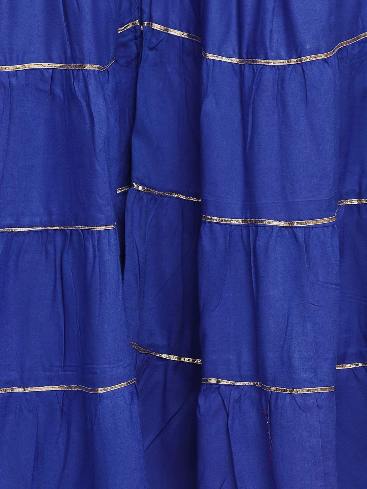 Aarika Blue Cotton Striped Sharara