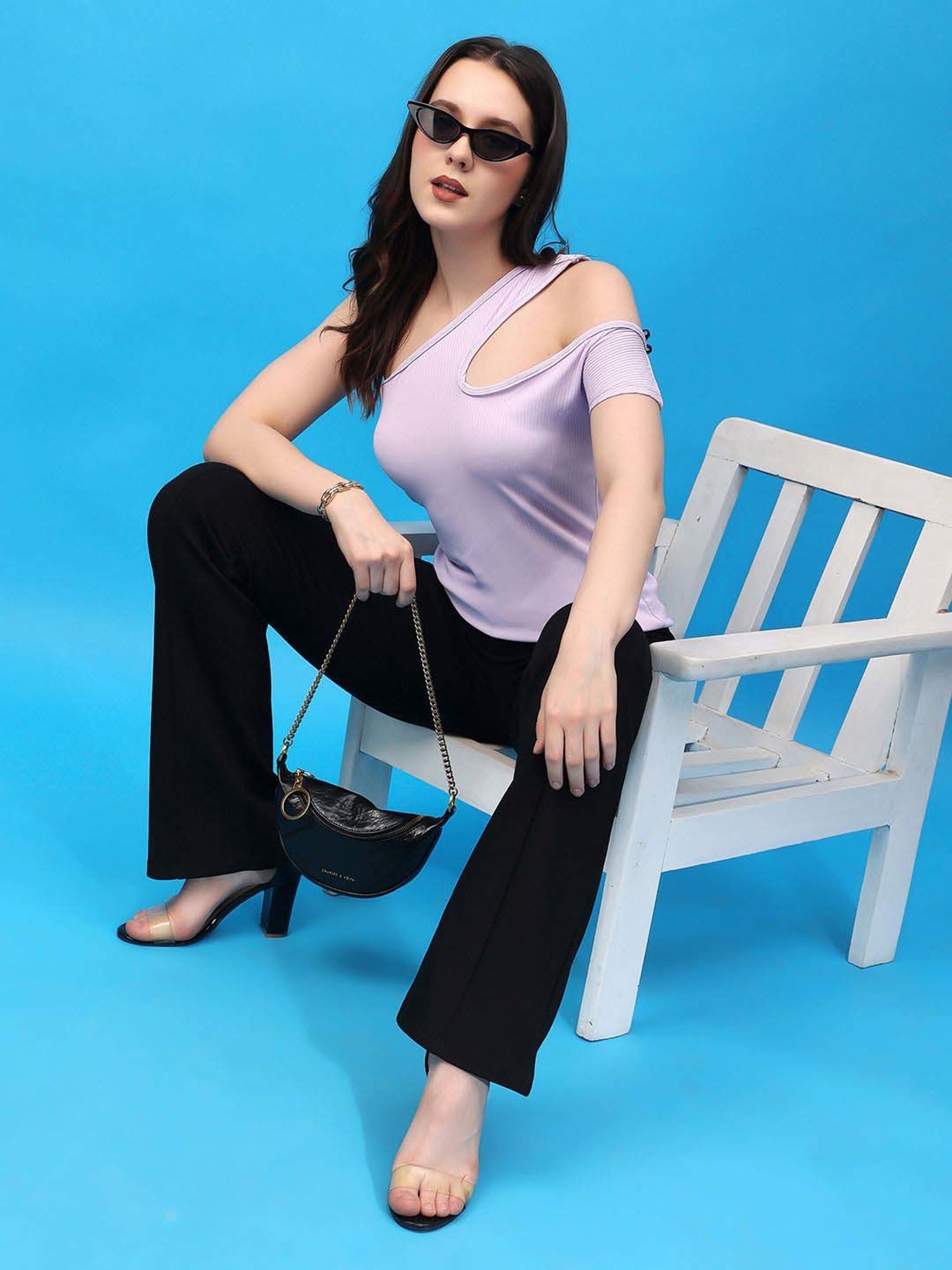 Cation Purple Plain Top