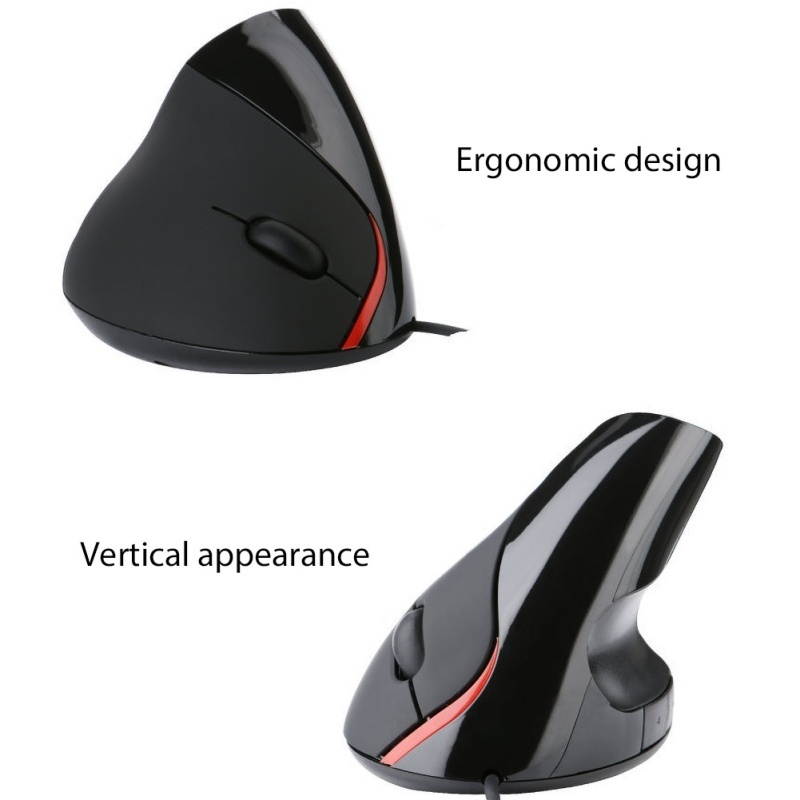 Ergonomic Office Vertical Mouse 5 Buttons 1200 DPI Optical Mice for PC Laptop