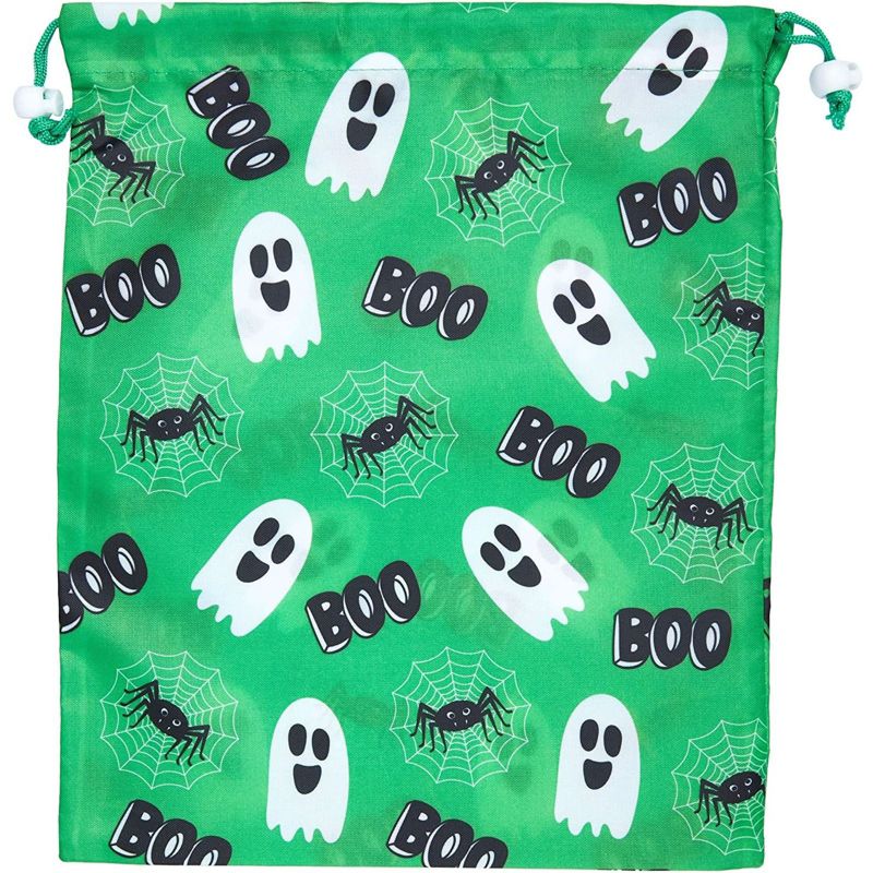 Blue Panda 12 Pack Halloween Party Favor Goody Treat Bags, Reusable with Drawstring, 12 x 10 in