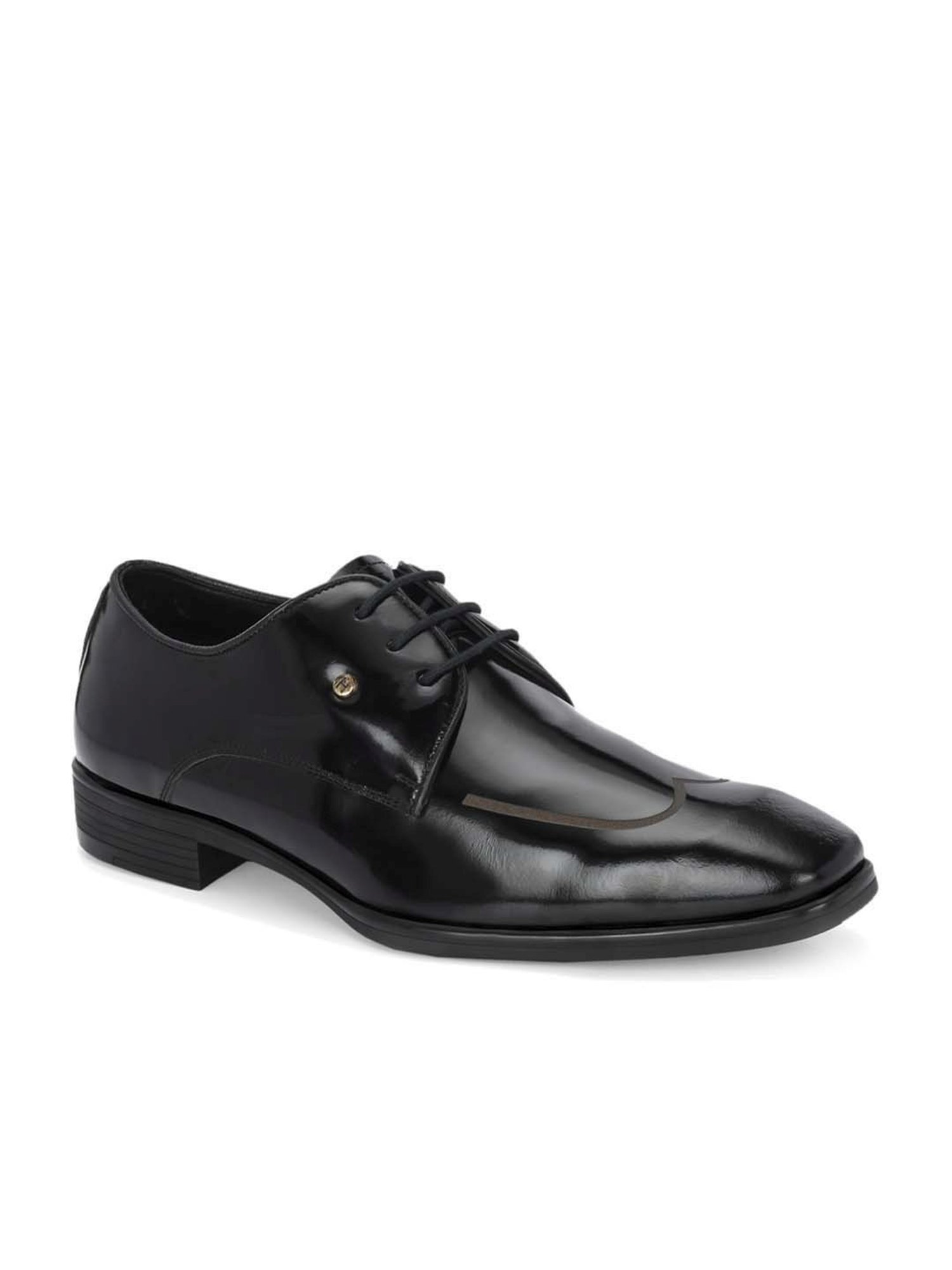 Hitz Men's Black Derby Shoes