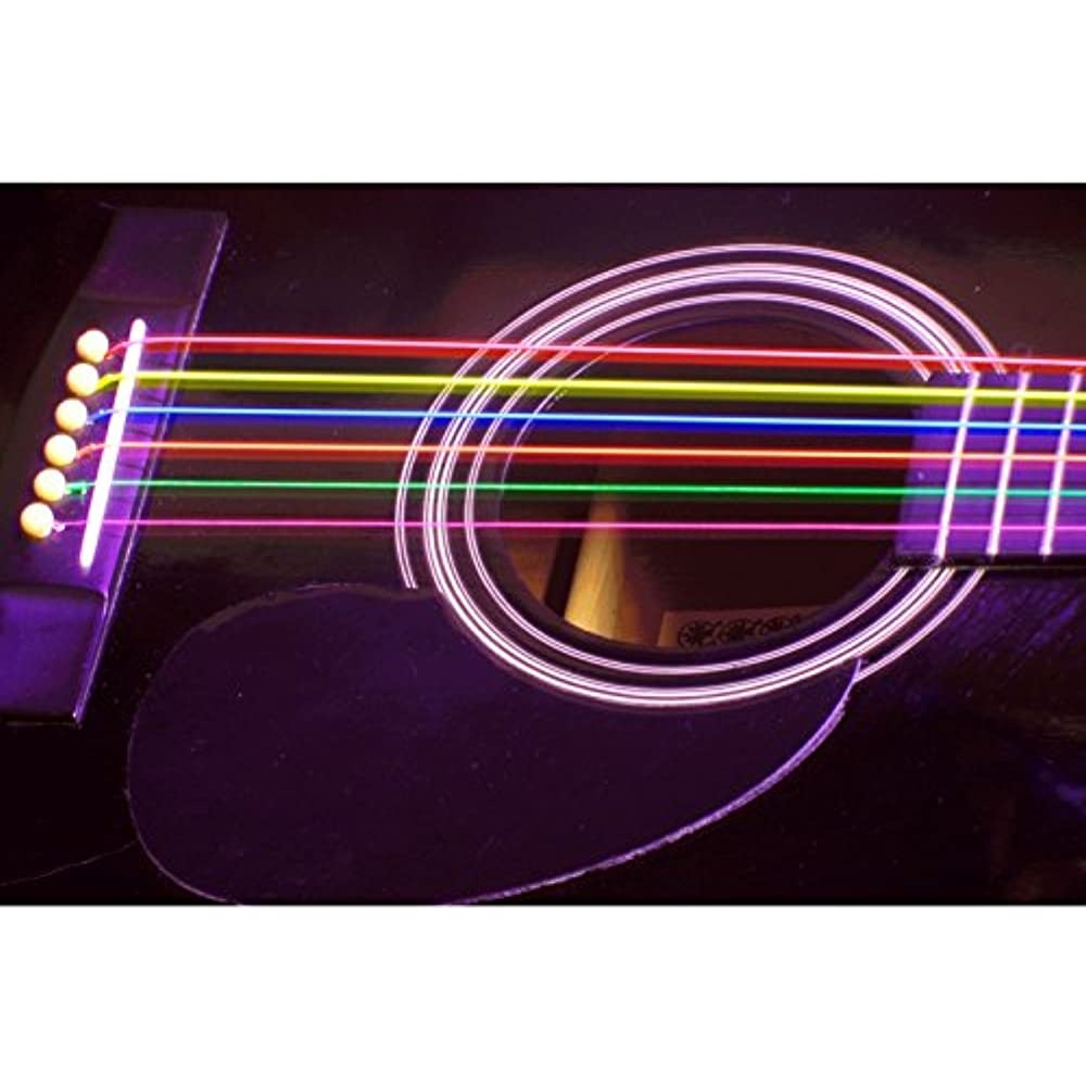 NEON Hi-Def Multi-Color Acoustic Guitar String Set (12-54)