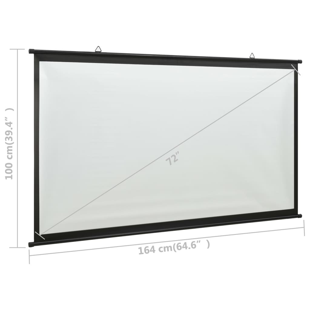 vidaXL Projection Screen 72" 16:9 Home Theater Screen Office Presentation