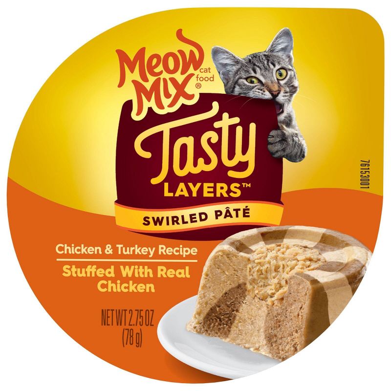 Meow Mix Tasty Layers Chicken and Turkey Recipe Wet Cat Food - 2.75oz