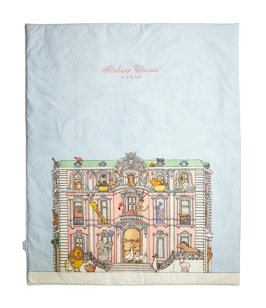 Atelier Choux Paris Baby Monceau Mansion & Hot Air Balloon Reversible Quilt