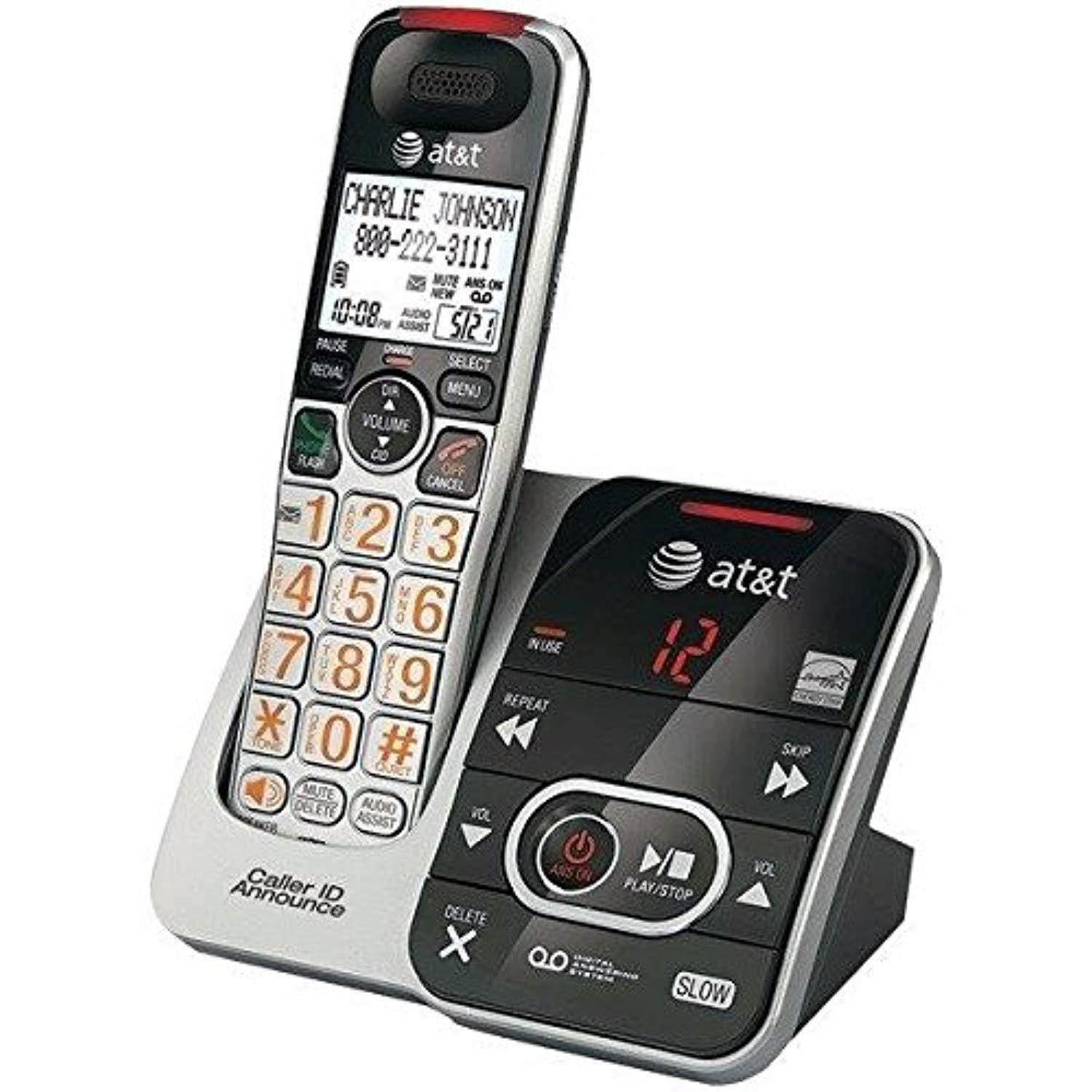 att atcrl32102 dect 6.0 big button cordless phone system with digital answering system & caller id
