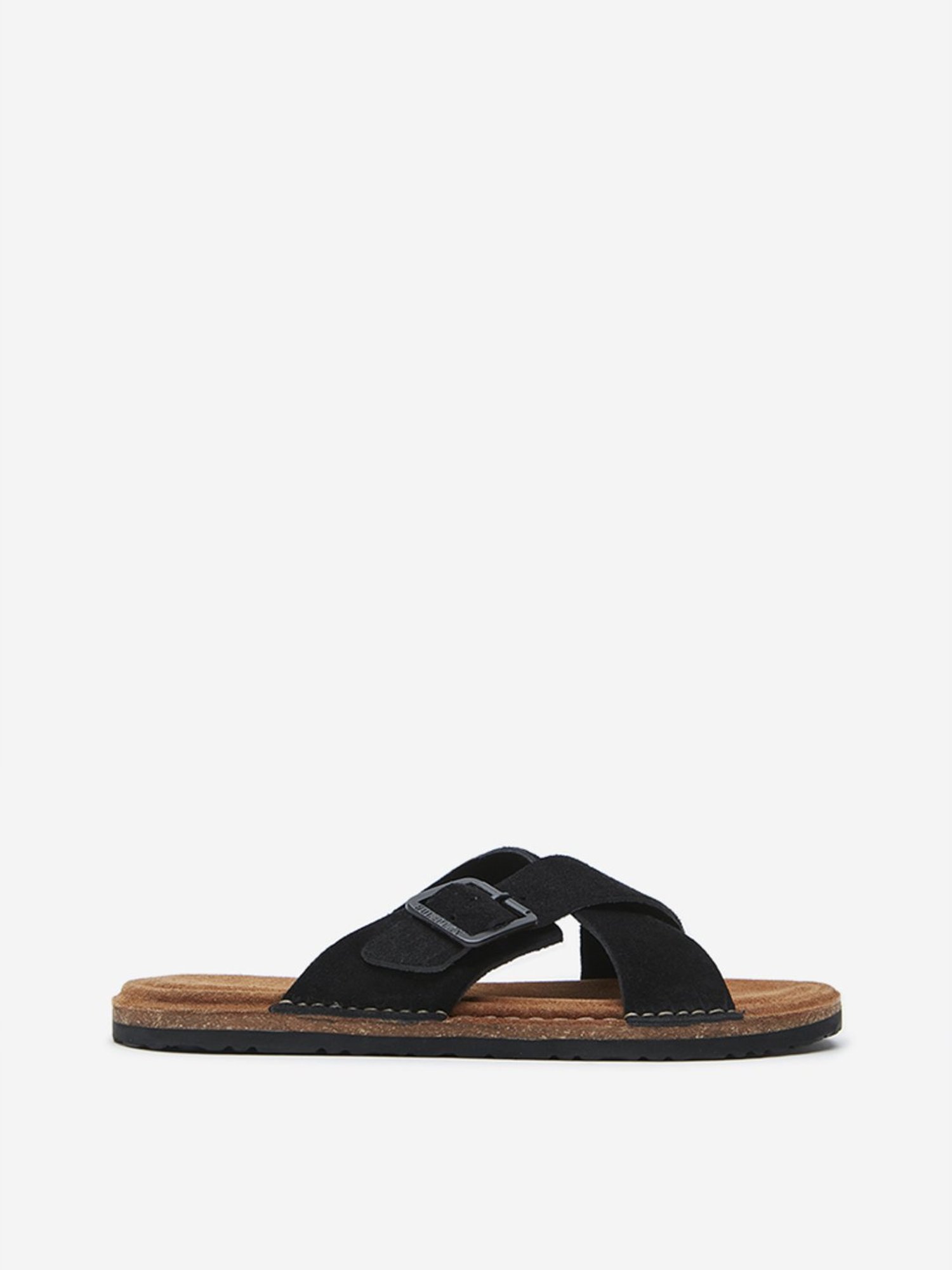 SOLEPLAY by Westside Black Criss-Cross Slip-On Sandals