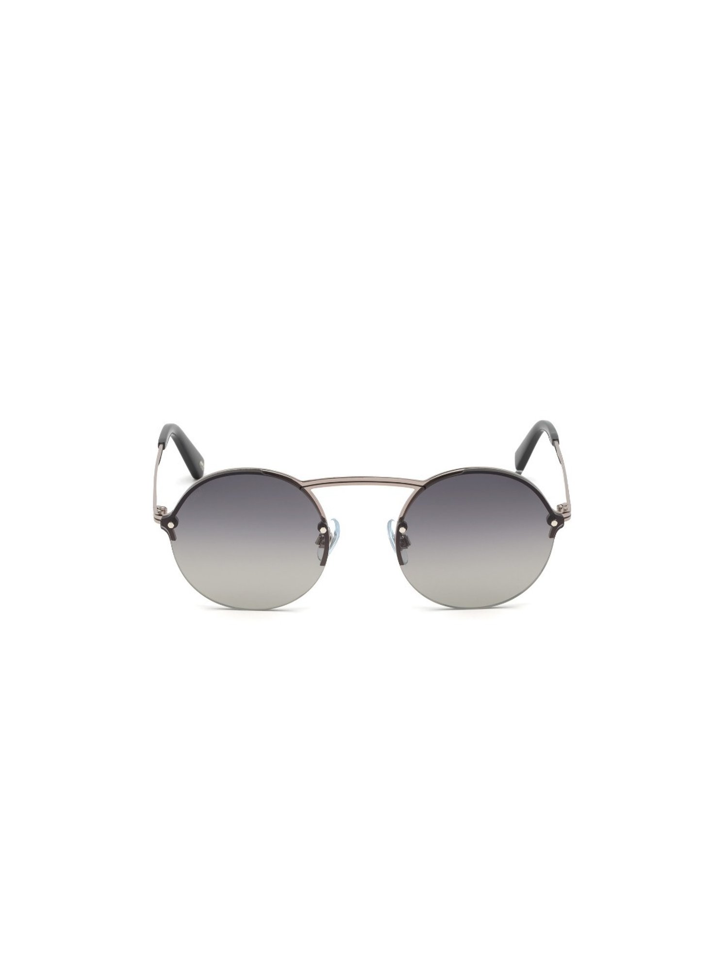 Web Eyewear Grey Round Unisex Sunglasses Designed in Italy