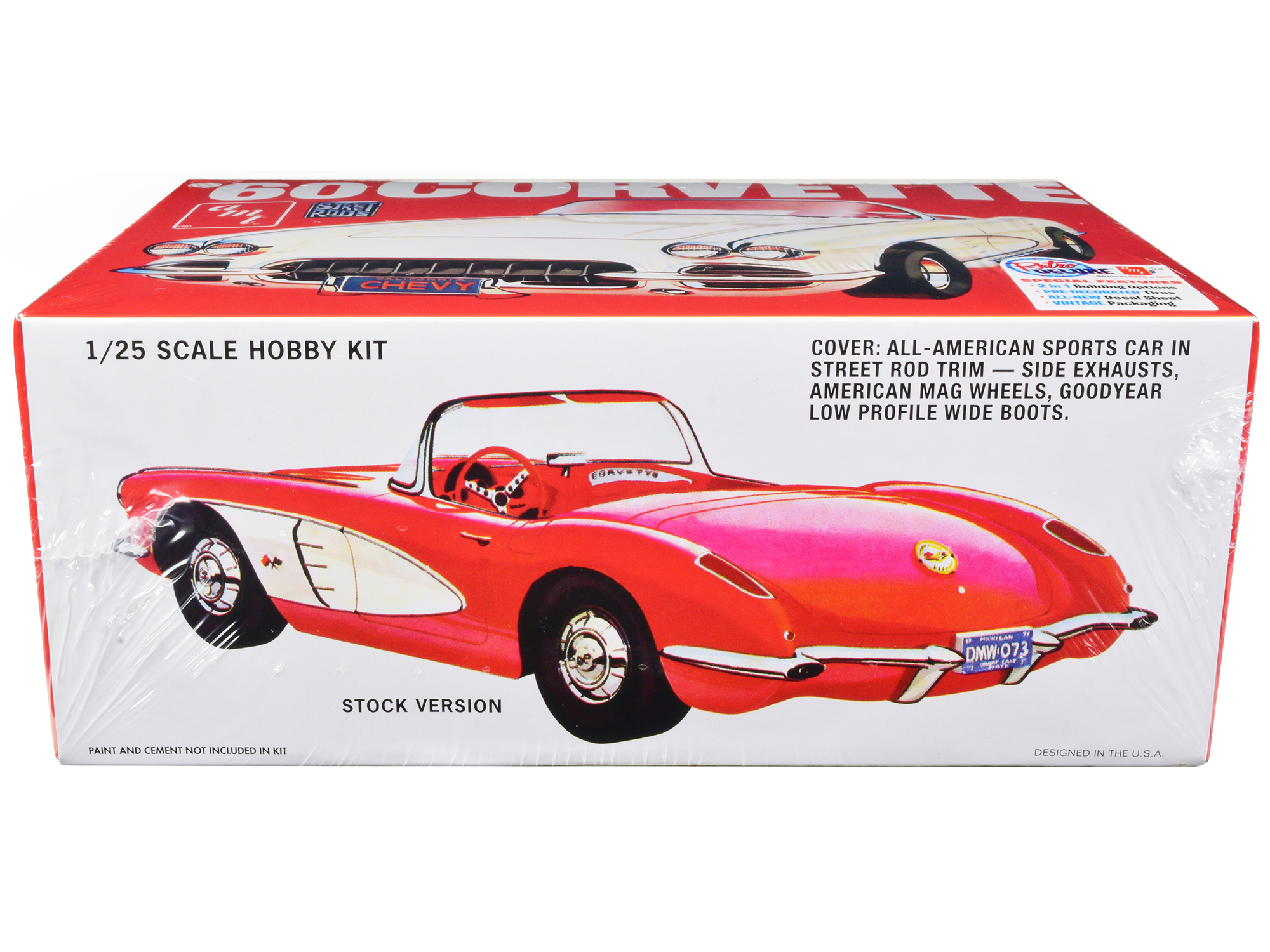 Skill 2 Model Kit 1960 Chevrolet Corvette 7-in-1 Kit 1/25 Scale Model by MPC