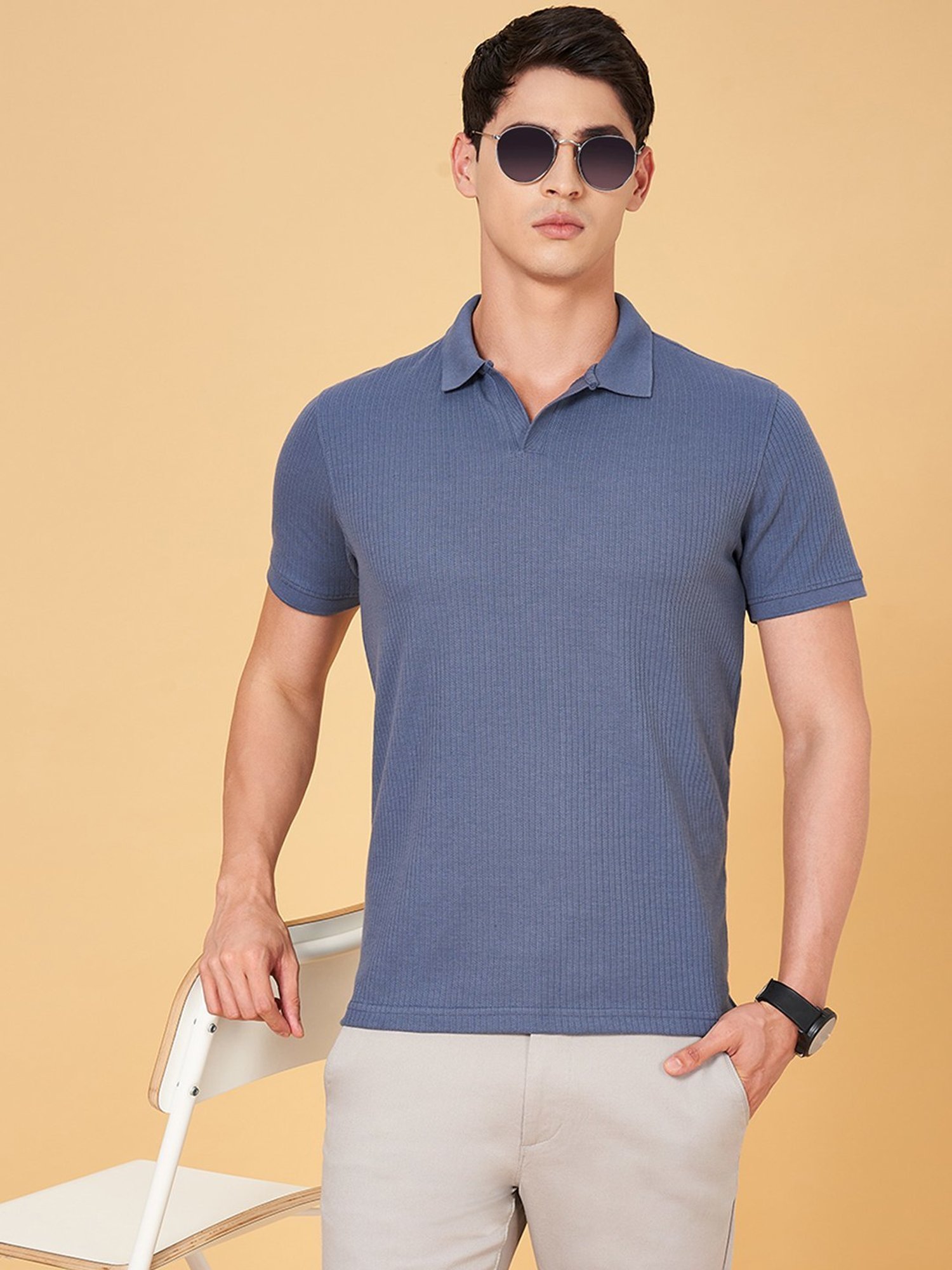 Byford By Pantaloons Pacific Coast Slim Fit Polo T-Shirt