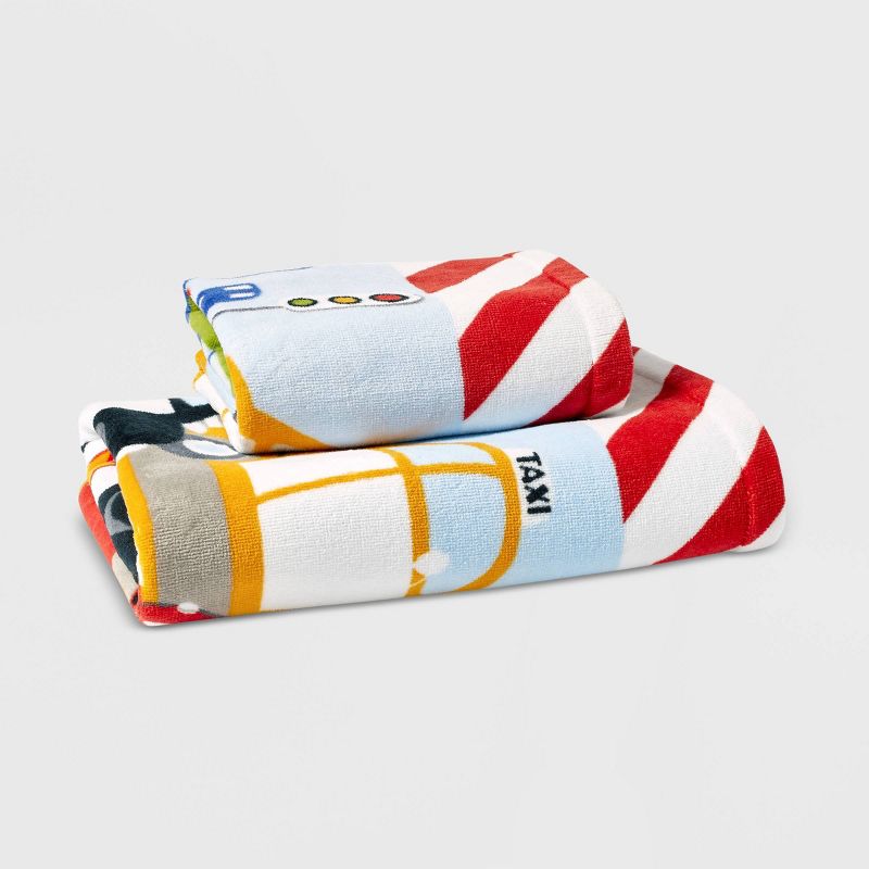 Trains and Trucks Printed Hand Towel - Dream Factory