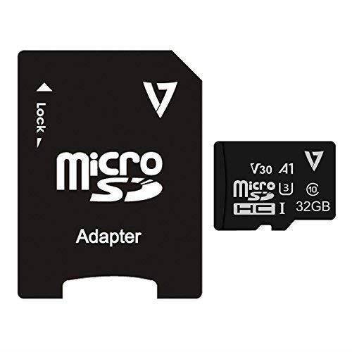 V7 VFMSD32GV30U3-3N 32GB MICRO SDHC V30 U3 A1 CL10 100MBS MAX READ 4K UHD ADAPTER