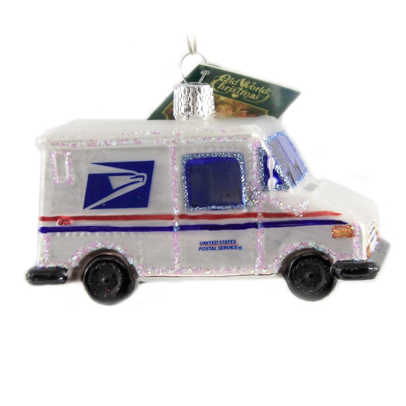 Old World Christmas 2.25" Usps Mail Truck Couriers Postal  -  Tree Ornaments