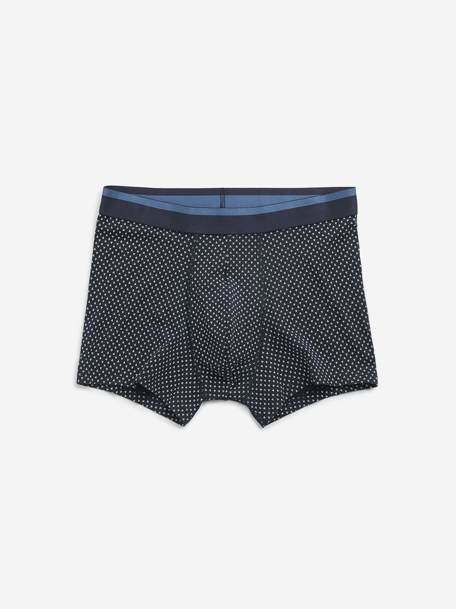 WES Lounge by Westside Dark Blue Cotton Blend Trunks - Pack of 3