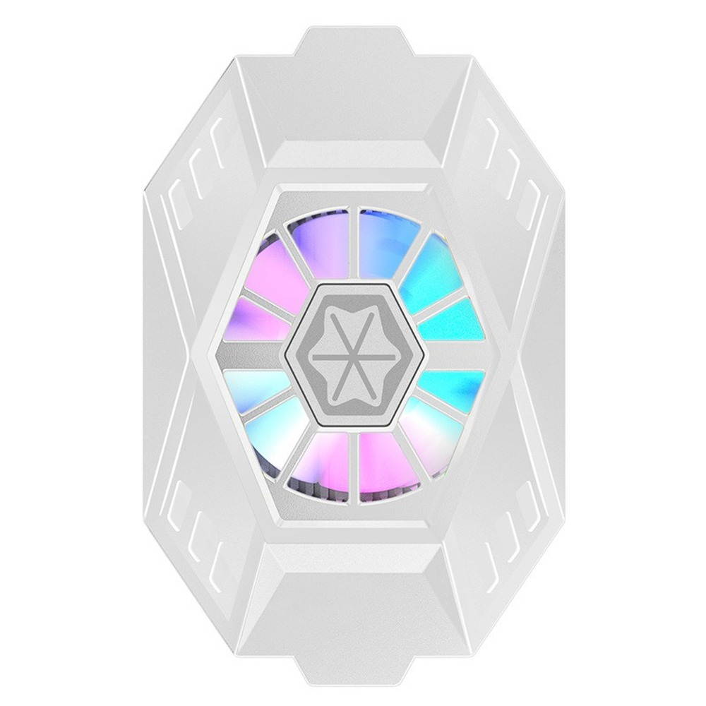 TakeIt Mobile Phone Cooler 3 Seconds Cooling Phone Radiator Semiconductor Heatsink with RAG Light Fan for Andoid Smartphone iPhone Gaming Lives Watch Videos