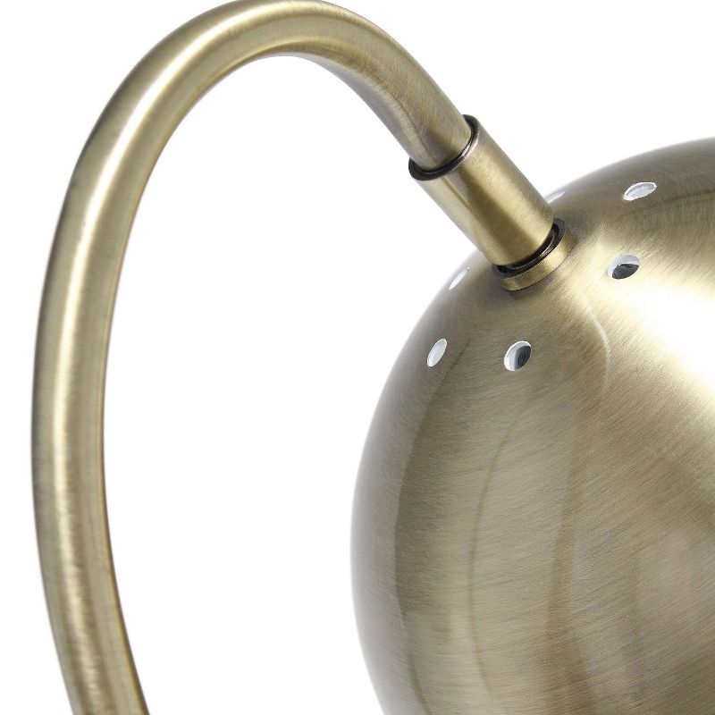 Mid Century Curved Table Lamp with Dome Shade Antique Brass - Lalia Home