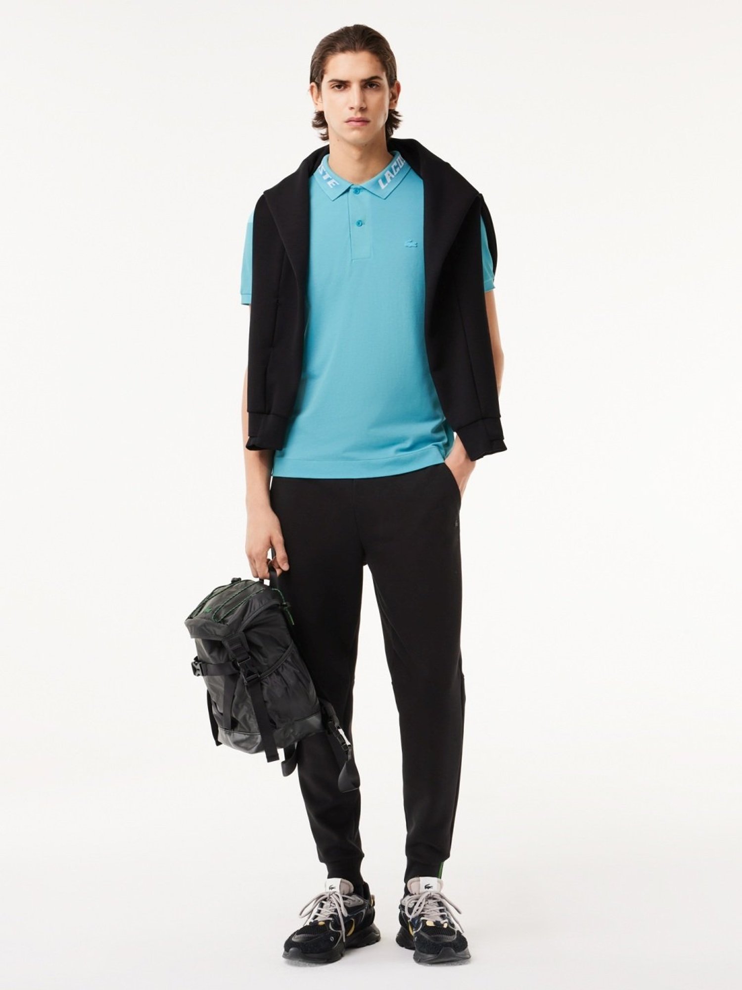 Lacoste Blue Cotton Slim Fit Polo T-Shirt