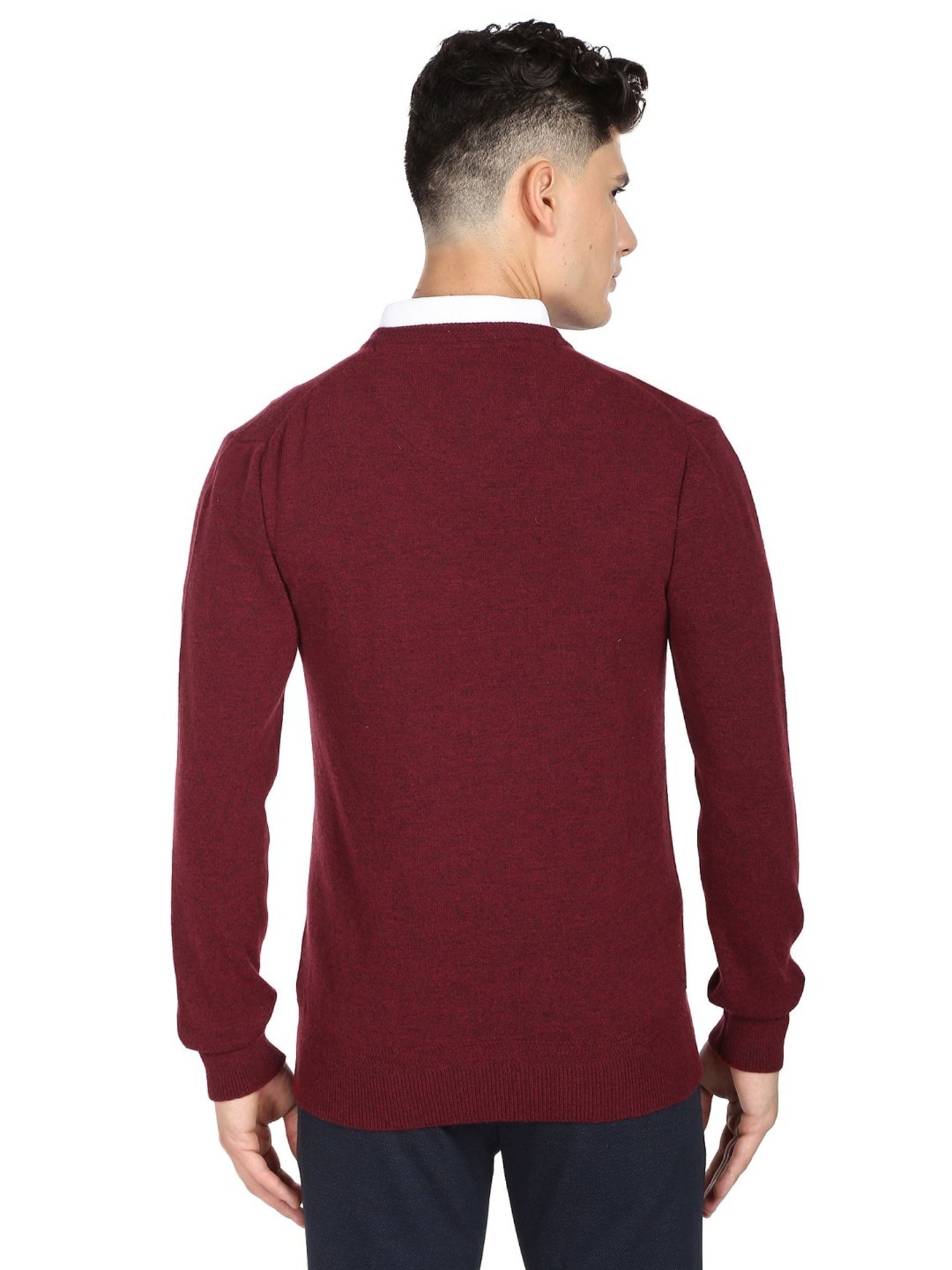 Arrow Sports Red Regular Fit Sweater