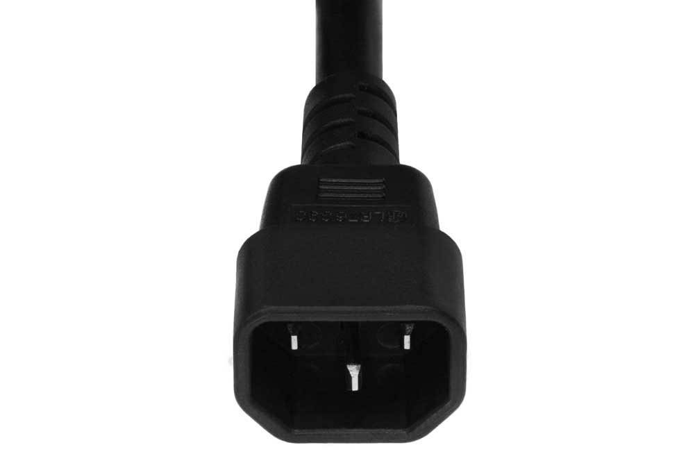 1M 16AWG Heavy Duty Power Extension Cord Power Extension Cable 3 Feet 1 Meters 3 Conductor NEMA 515P to NEMA 515R 13 Amp Power Cable ED70906