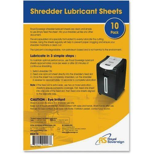 Royal Sovereign RS-SLS Shredder Lubricant Sheets - 10 Pack
