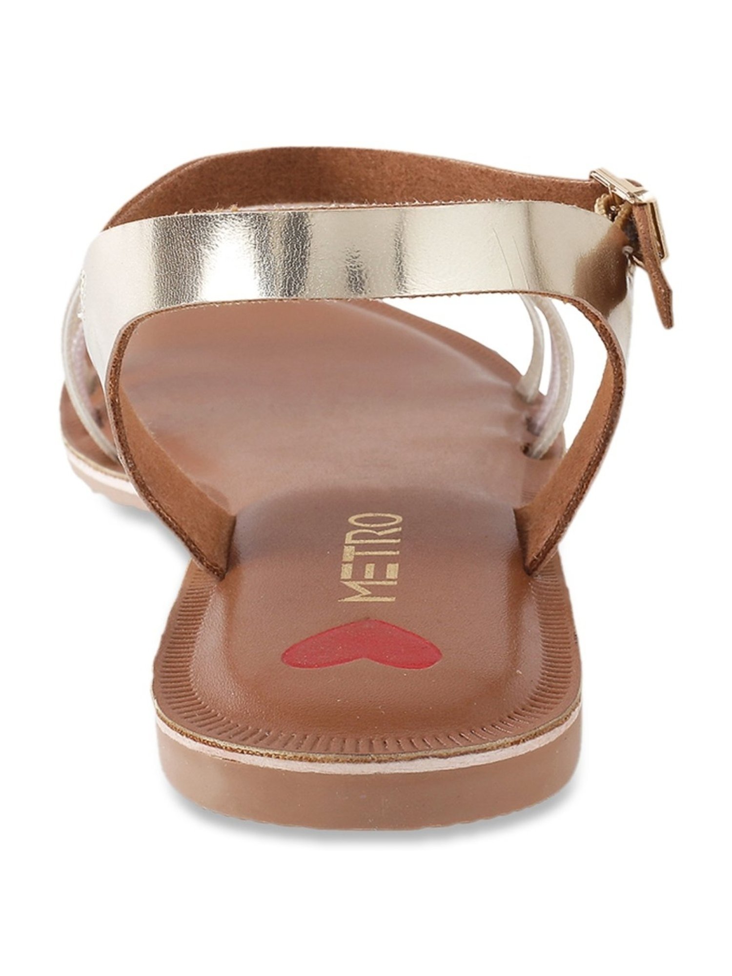 Metro Women's Golden Ankle Strap Sandals
