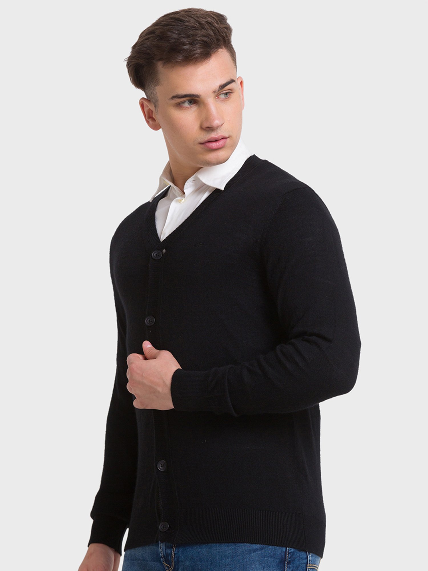 ColorPlus Black Tailored Fit Cardigan
