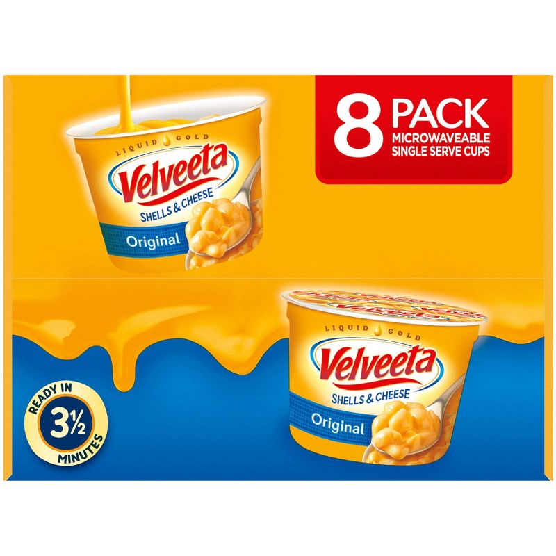 Velveeta Shells & Cheese Original Single Server Microwave Cups - 19.12oz/8pk