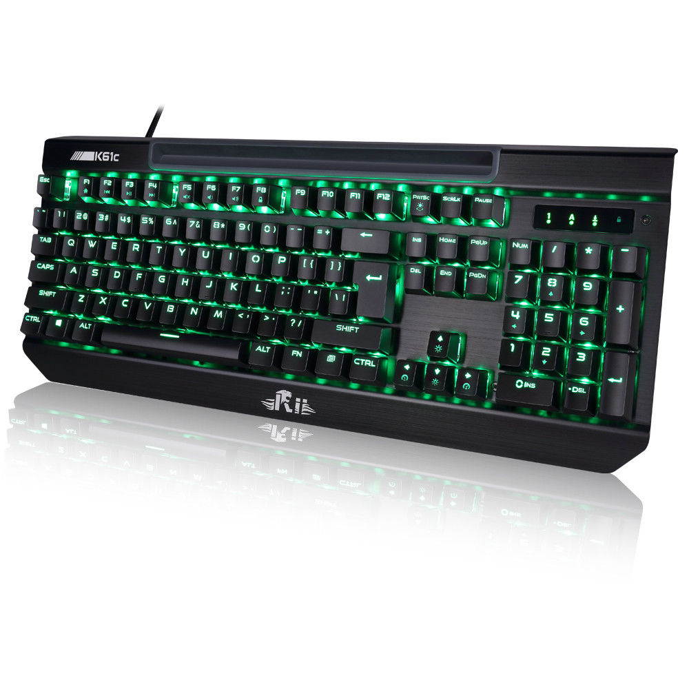 Rii K61C Backlit Mechanical Gaming Keyboard for Mac or Windows Computer 7 8 10