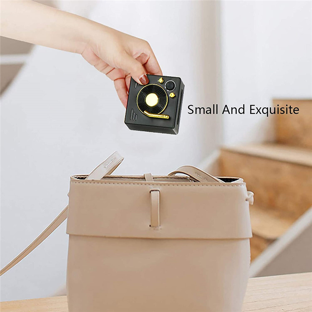 Vintagel Record Player Style Bluetooth Speaker Old Fashioned Classic Style  Gift Bass Enhancement Loud Volume Speaker
