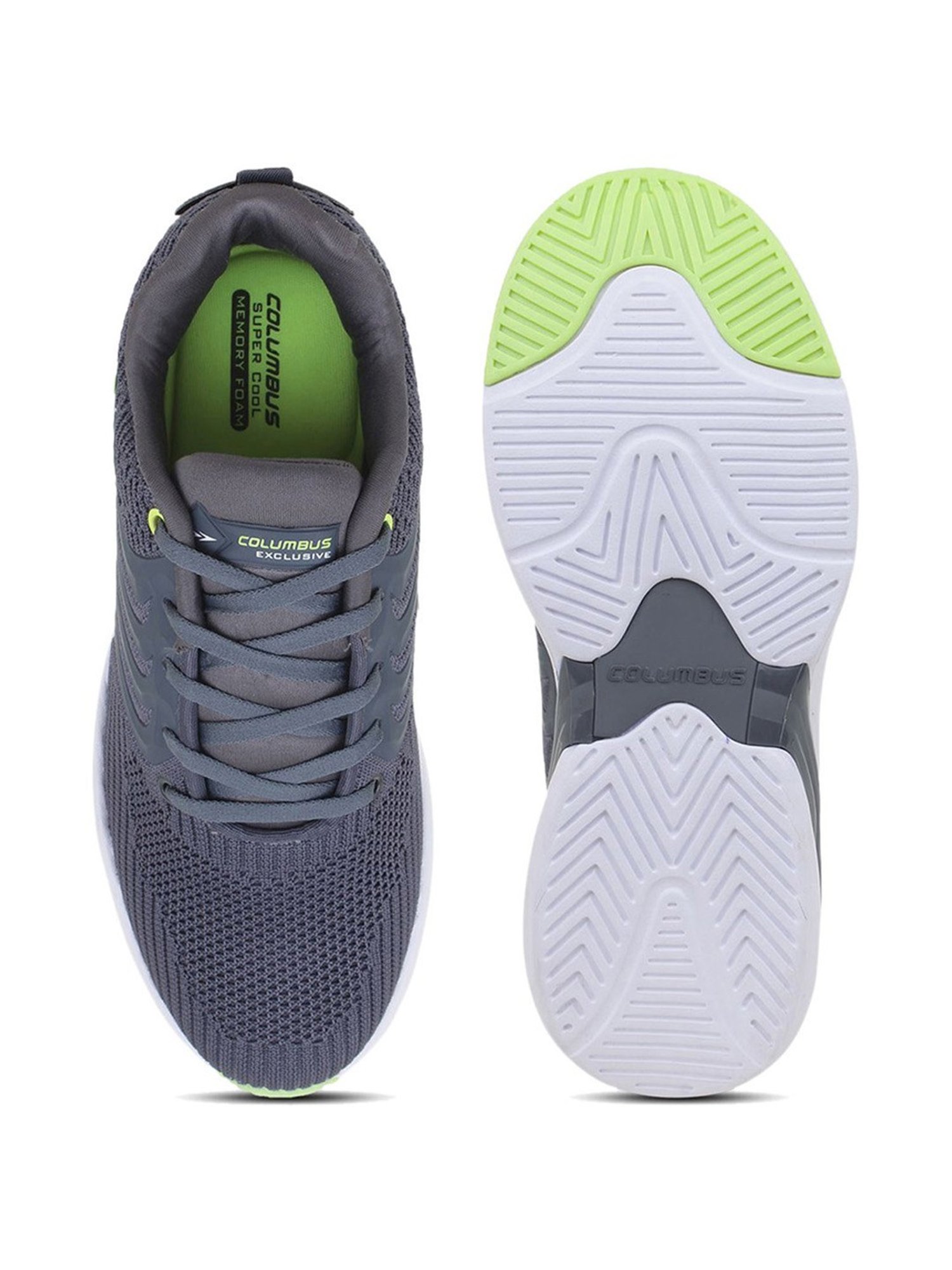 Columbus Men's Grey Running Shoes