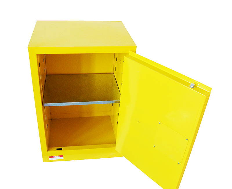 Intsupermai 12 Gallon Thick Safety Storage Cabinet for Flammable Liquid Steel Warning Label