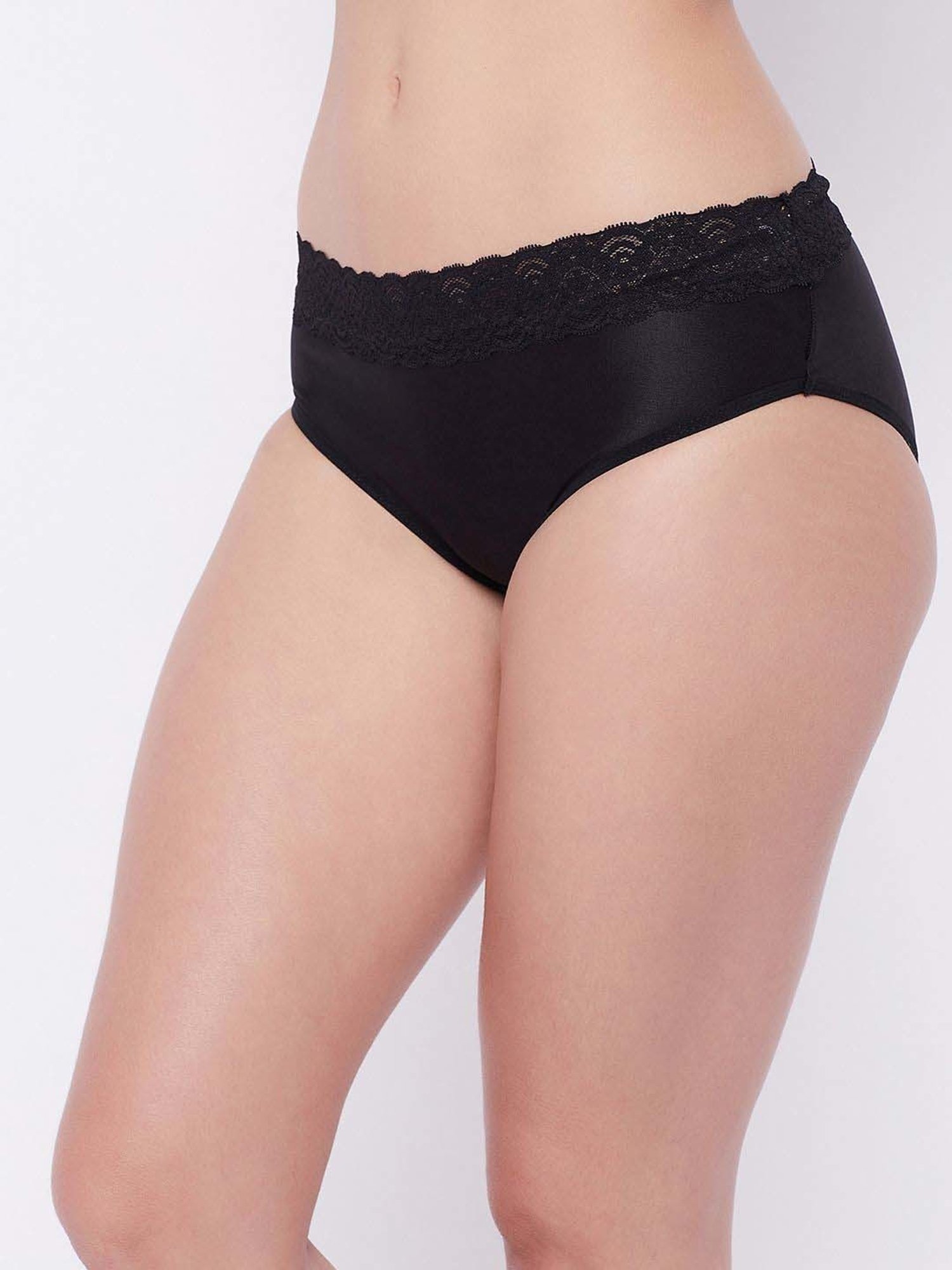 Secrets By ZeroKaata Black & Red Lace Work Hipster Panty - Pack Of 3