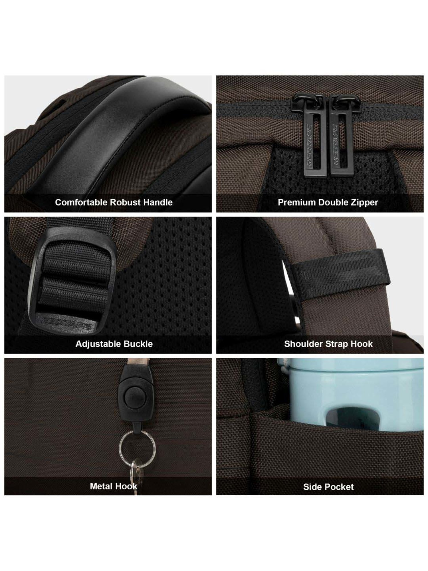 Red Tape 28 Brown Large Laptop Backpack