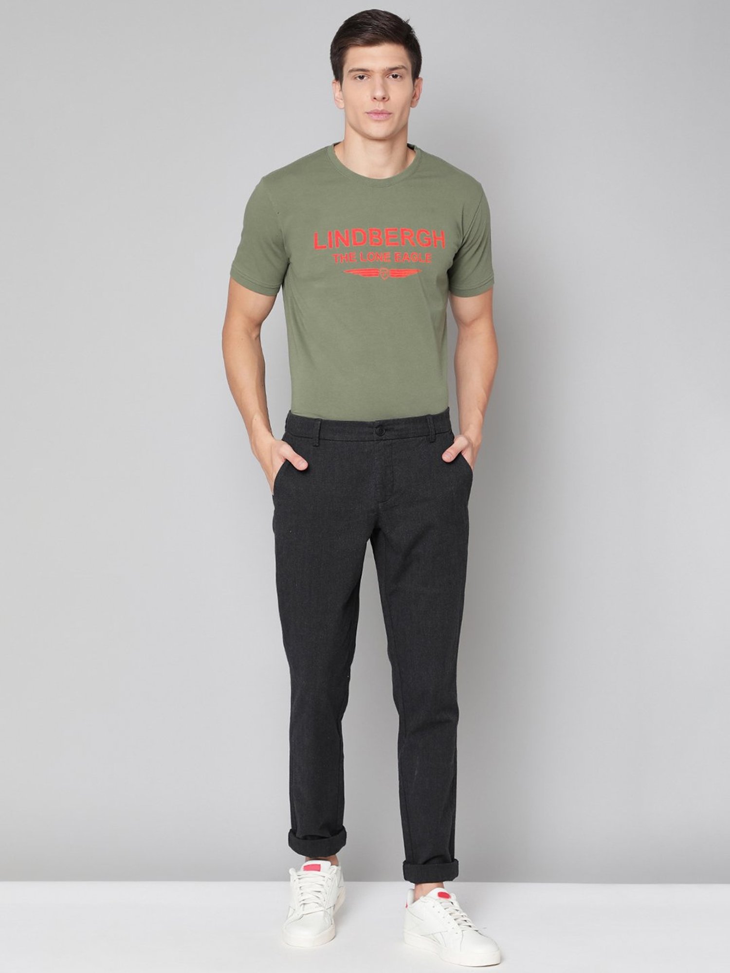 Lindbergh Olive Crew T-Shirt