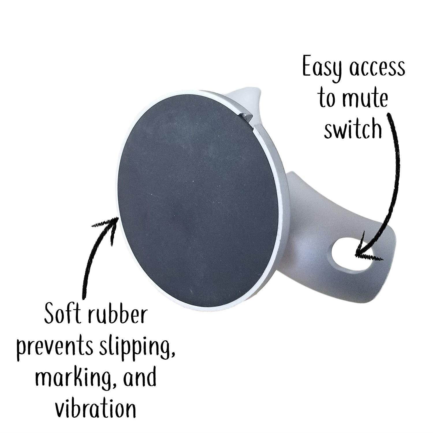 Mount Genie Google Home Mini Pedestal: Improves Sound Visibility and Appearance - Cleanest Mount Holder Stand for Google Mini - Designed in USA (Charcoal)