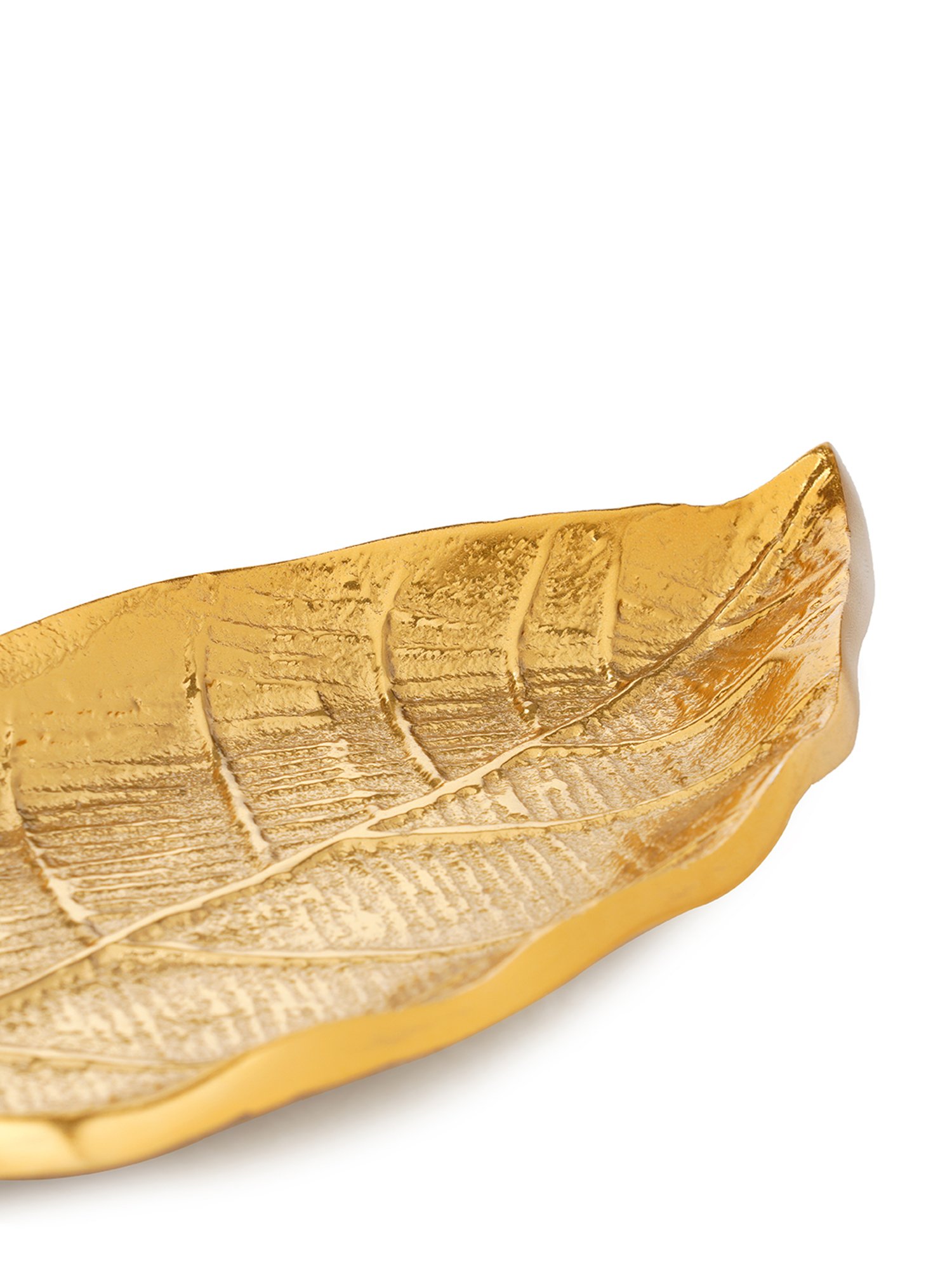 Pure Home and Living Gold Aluminium Textured Decorative Platters