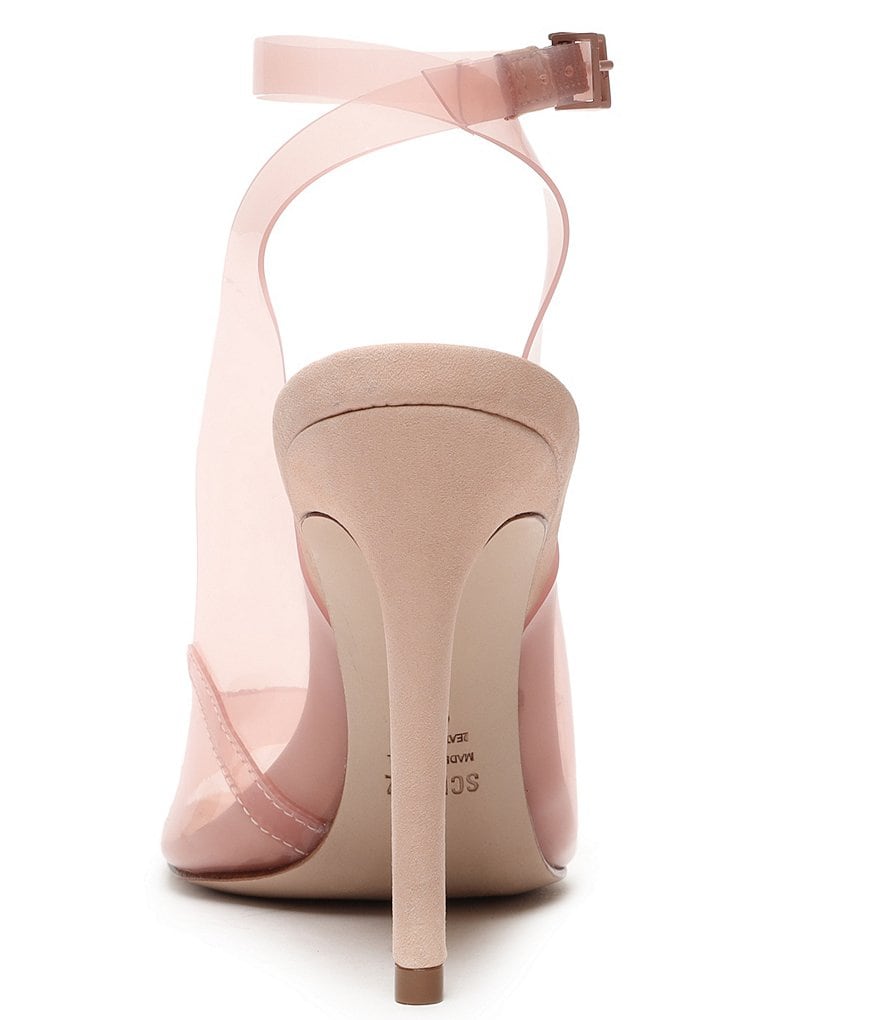 Schutz Eryka Clear Vinyl Ankle Strap Pumps