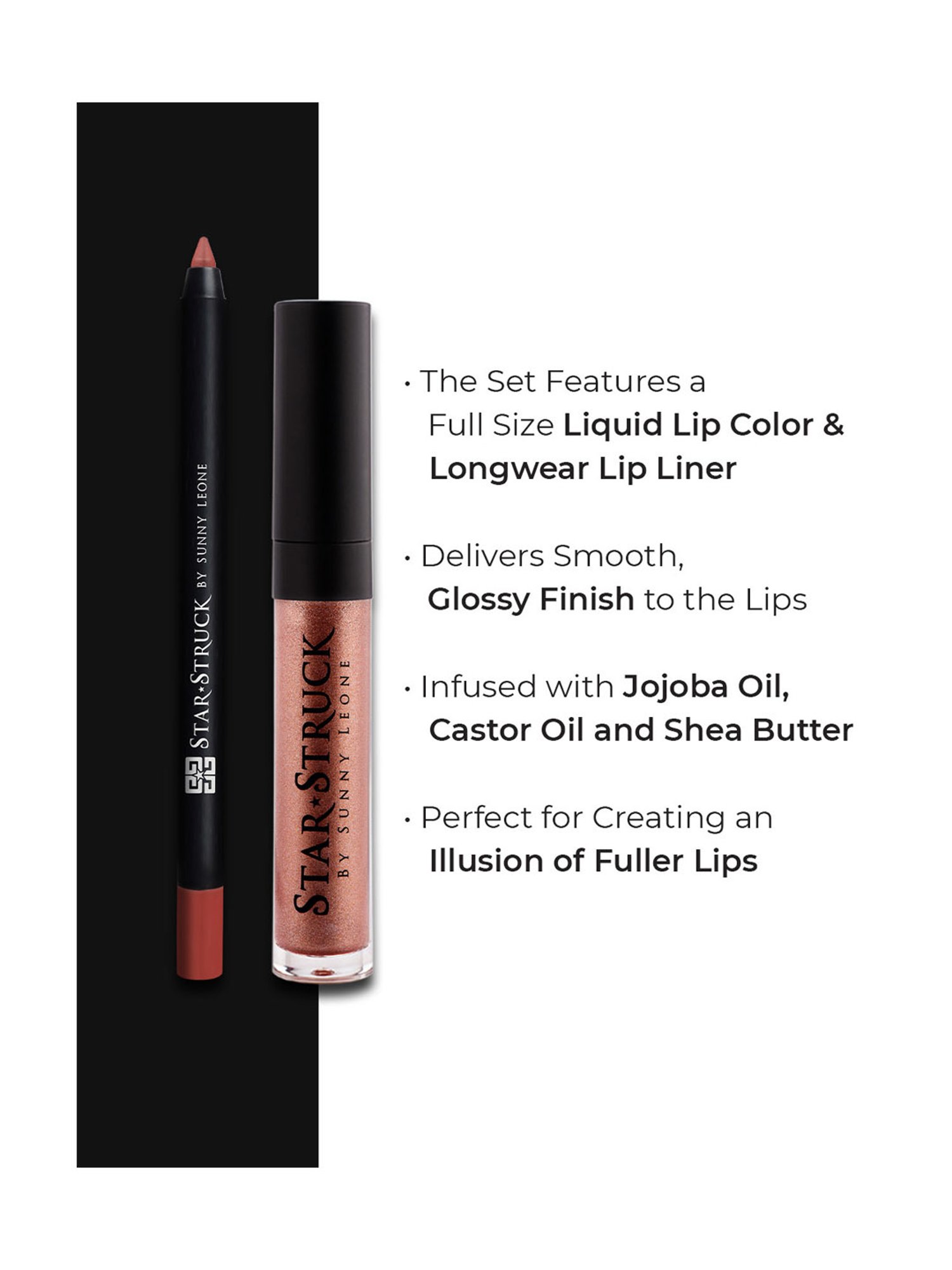 StarStruck By Sunny Leone Liquid Lip Color & Lip Liner Bronze Beauty