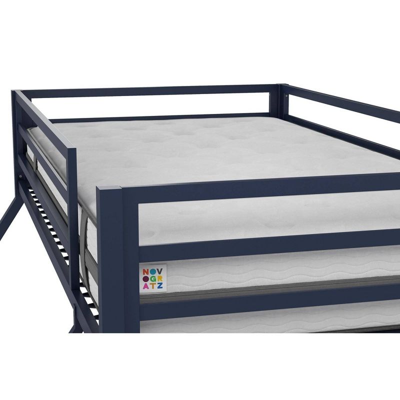 Twin Over Full Maxwell Metal Bunk Bed Navy Blue - Novogratz