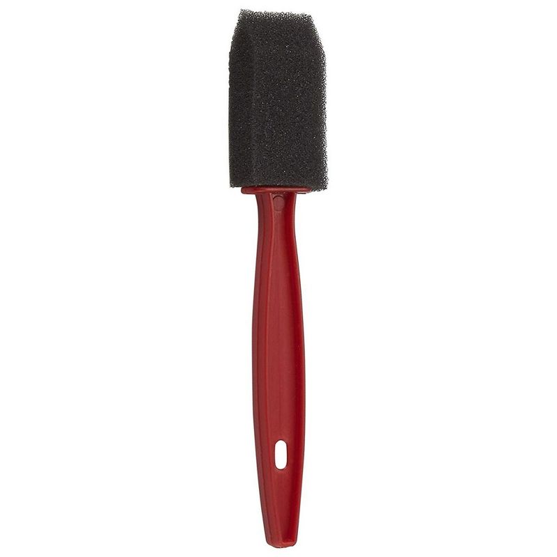 5-Piece Foam Paint Brush Set - 1" Paint Brush and 3.5" 4.5" Foam Trim Roller Set for Art, Wall Paintings Tools with Plastic Handle