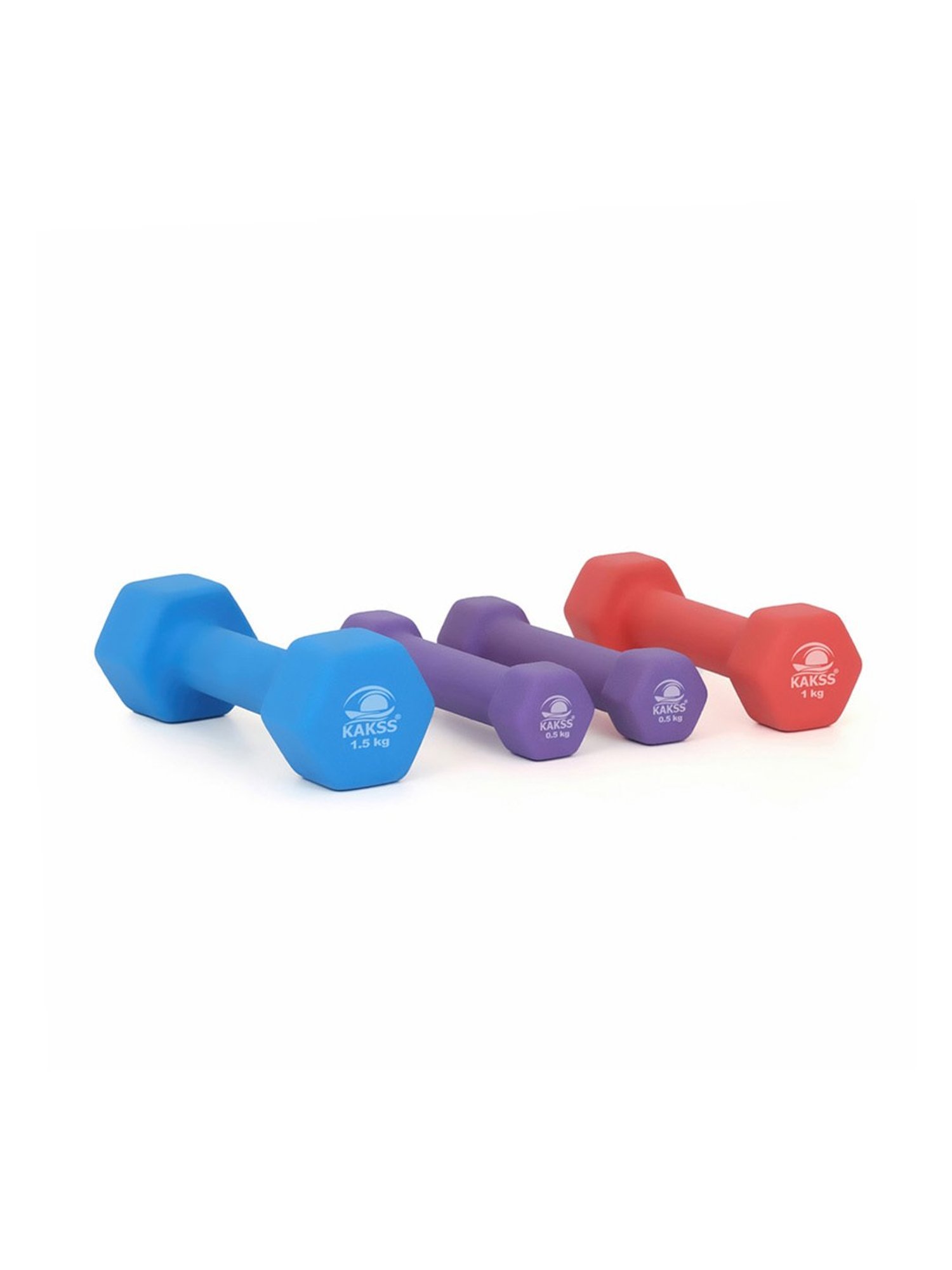 KAKSS Cast Iron NEOPRENE Coated Dumbbells (Multicolor) Size - 6KG
