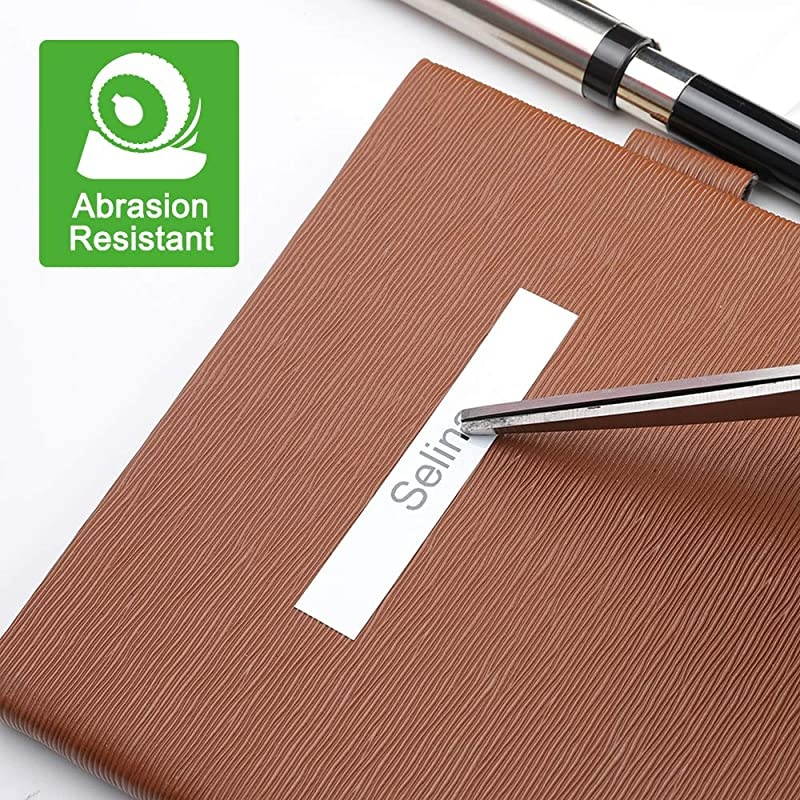 Compatible Label Tape Replacement for Brother P Touch TZe TZ Label Maker Tape TZe-231 TZe231 for Brother Ptouch PTD210 PTH110 PTD400 D600 Labeler, 12mm 0.47 Laminated Black on White, 5-Pack