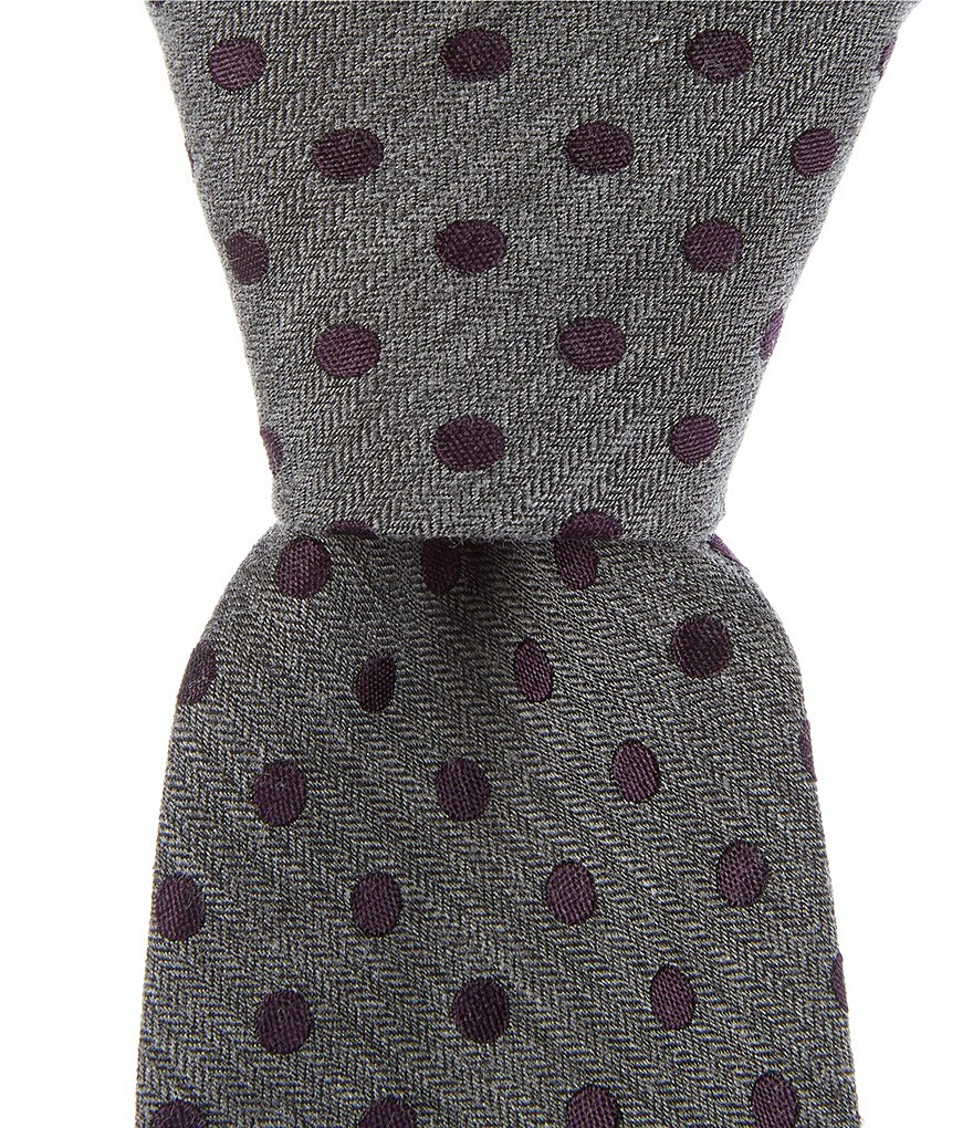 Roundtree & Yorke Big & Tall Carlisle Stripe Traditional 3 3/8#double; Silk Tie