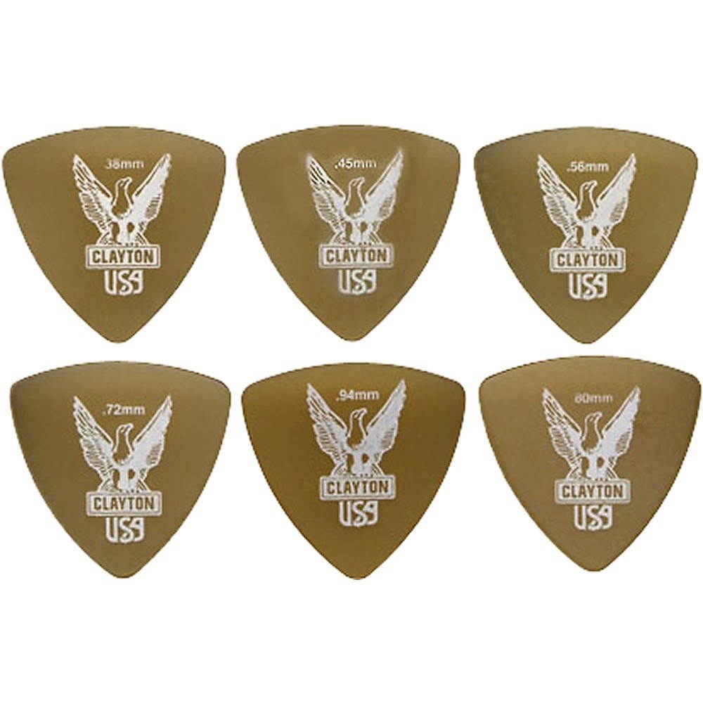 clayton ultem rounded triangle picks 12pack .45mm