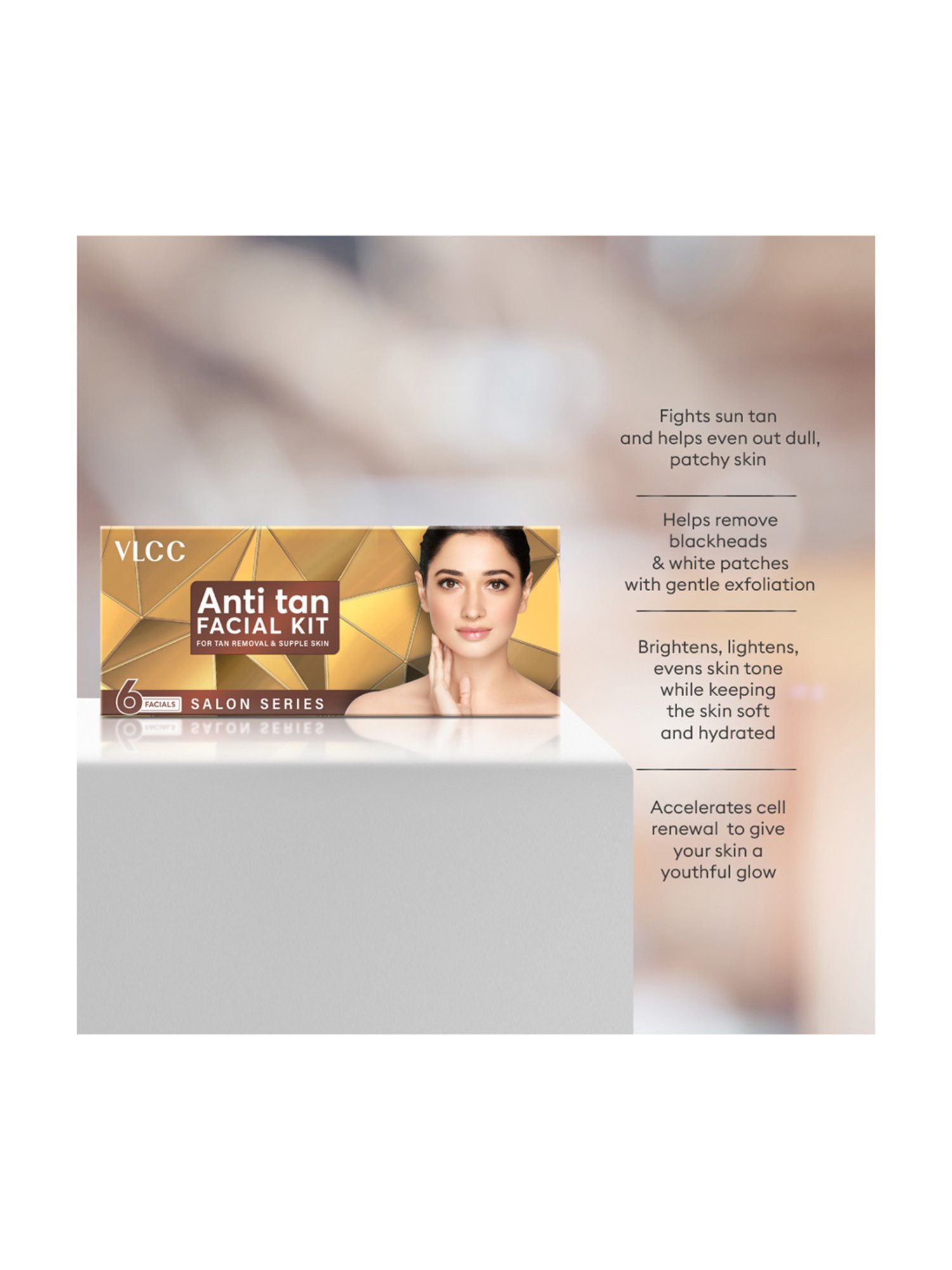 VLCC Salon Series Insta Glow Facial Kit & Salon Series Anti-Tan Facial Kit Combo