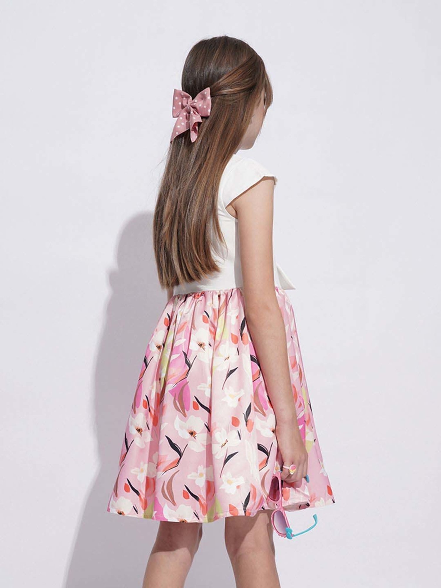 Vero Moda Girls White Floral Dress