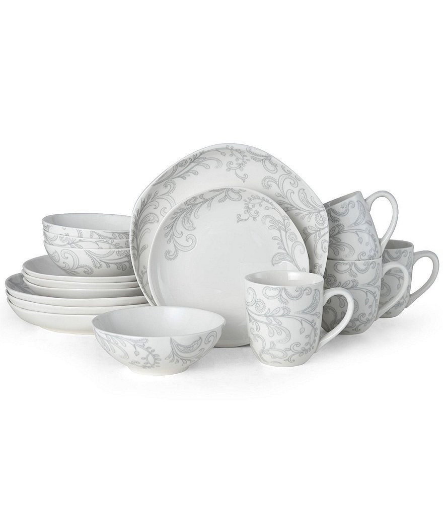 Fitz and Floyd Organic Curves Maddi 16-Piece Place Setting
