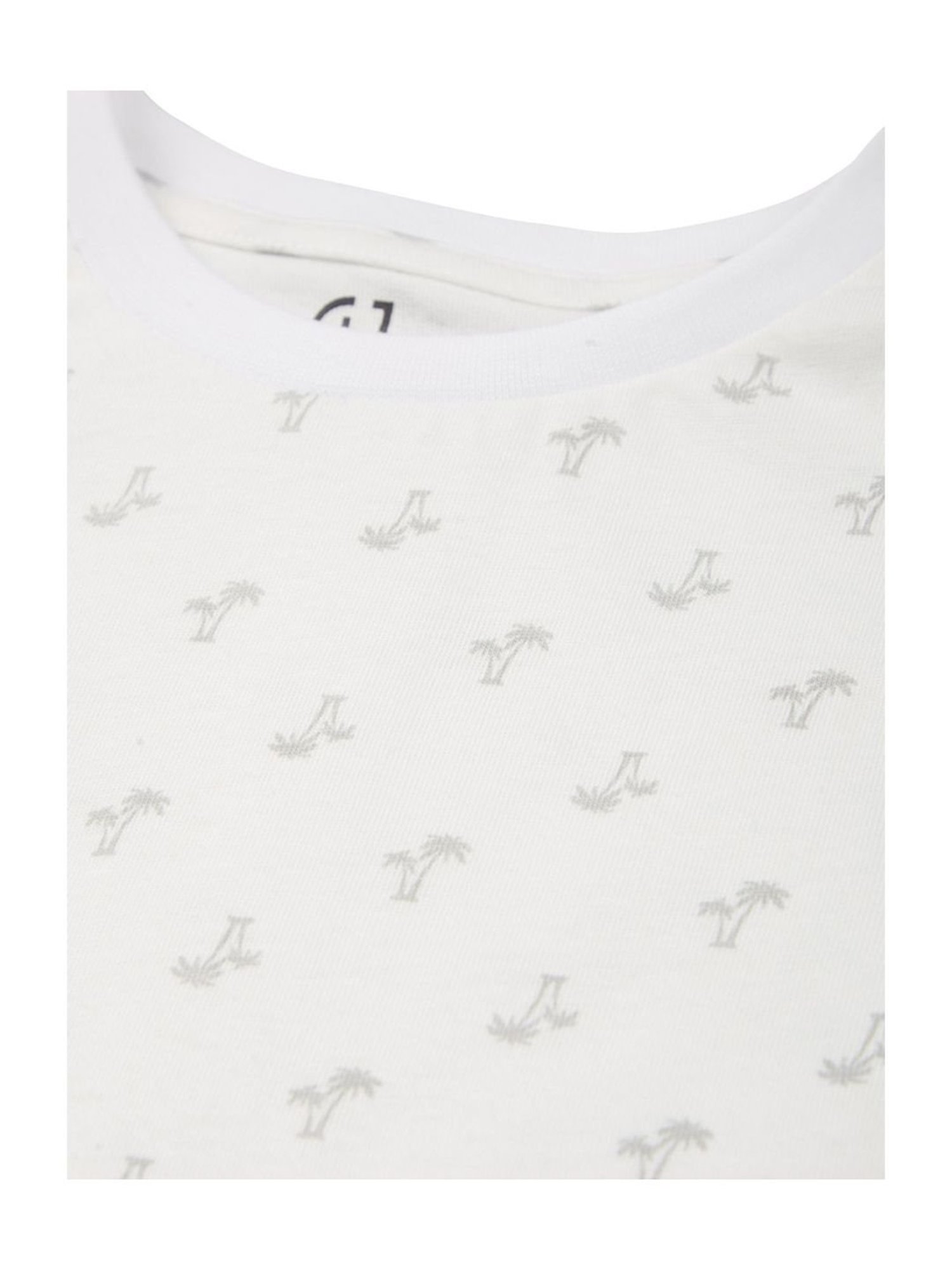 Gini & Jony Kids White Cotton Printed Vest Set